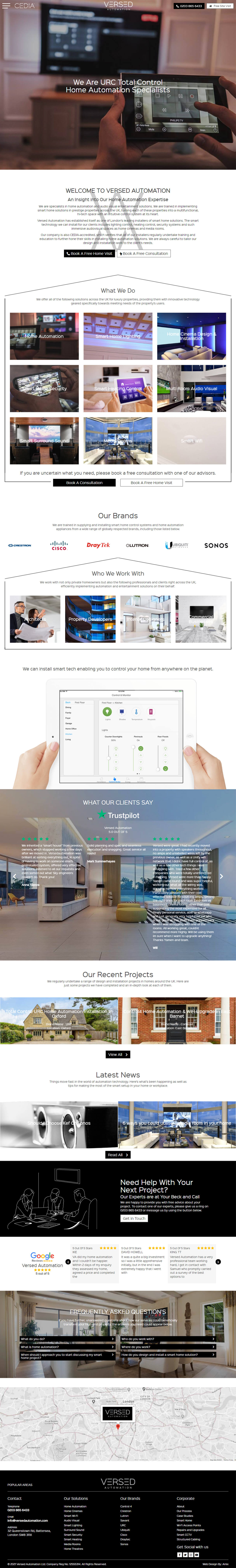Versed Automation Website Screenshots